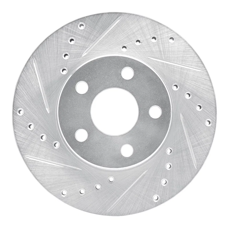 R1 Concepts 631-52007L, R1 90-05 Buick Skylark Front Left Drilled & Slotted Silver Brake Rotor