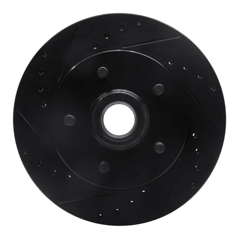 R1 Concepts 633-48022L, R1 1992-2002 Chevrolet C1500 Suburban Front Left Drilled & Slotted Black Brake Rotor