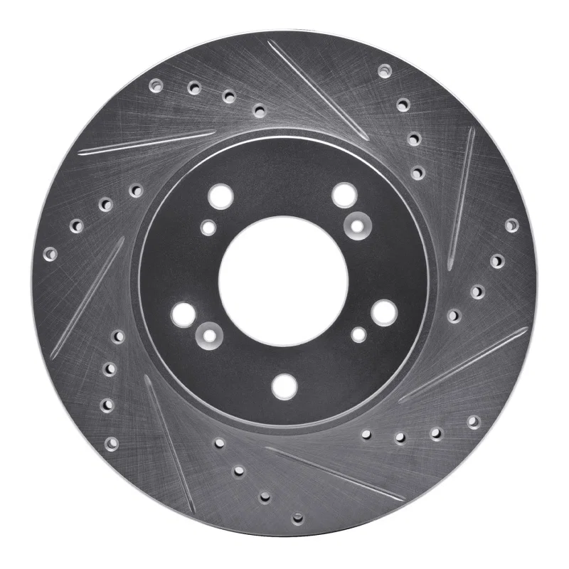 R1 Concepts 631-59040R, R1 91-01 Acura Integra Front Right Drilled & Slotted Silver Brake Rotor