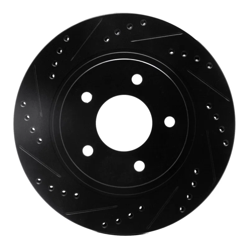 R1 Concepts 633-45007L, R1 94-01 Buick Regal Front Left Drilled & Slotted Black Brake Rotor