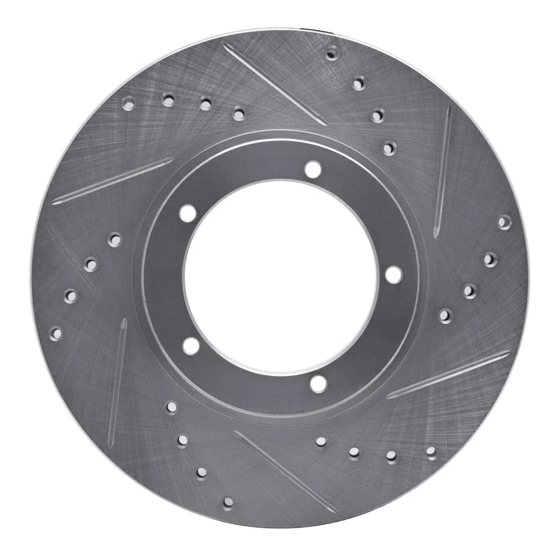 R1 Concepts 631-02001R, R1 67-88 Porsche 911 Front Right Drilled & Slotted Silver Brake Rotor