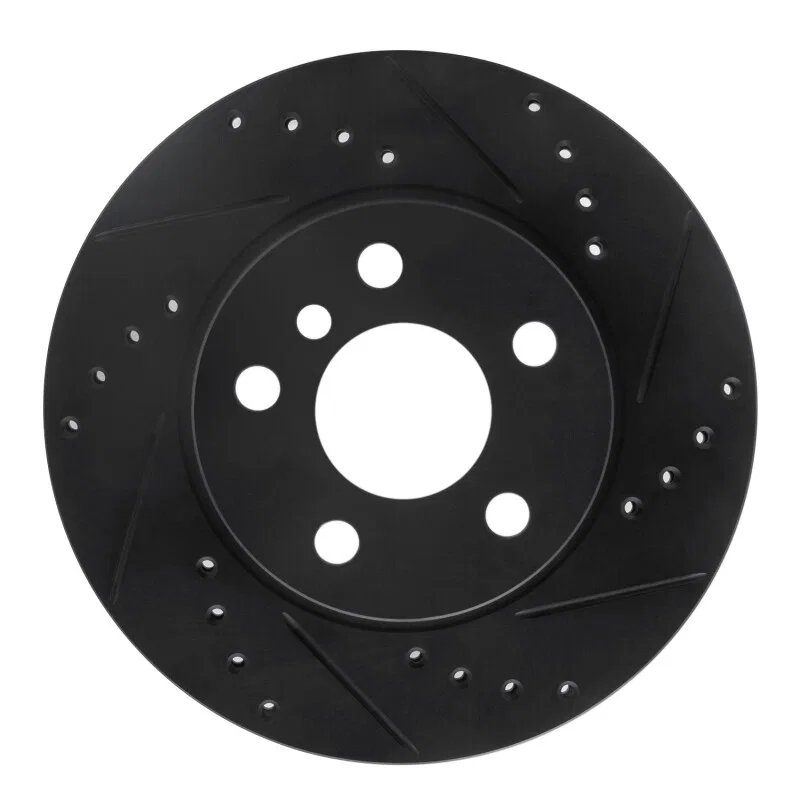 R1 Concepts 633-31123R, R1 14-21 BMW i3 Front Right Drilled & Slotted Black Brake Rotor