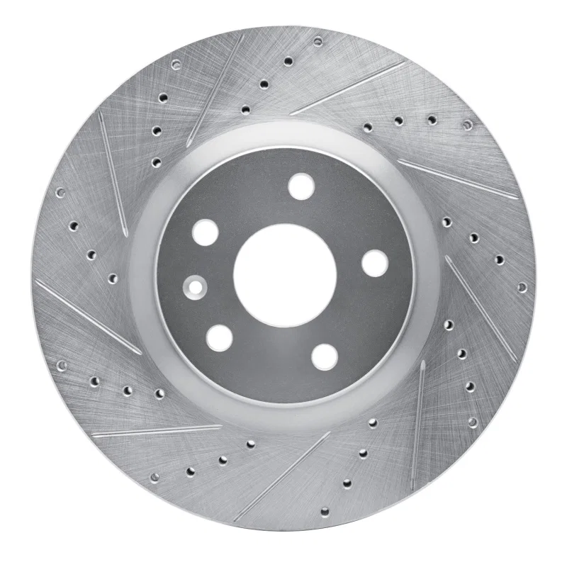 R1 Concepts 631-45019L, R1 13-19 Buick Regal Front Left Drilled & Slotted Silver Brake Rotor