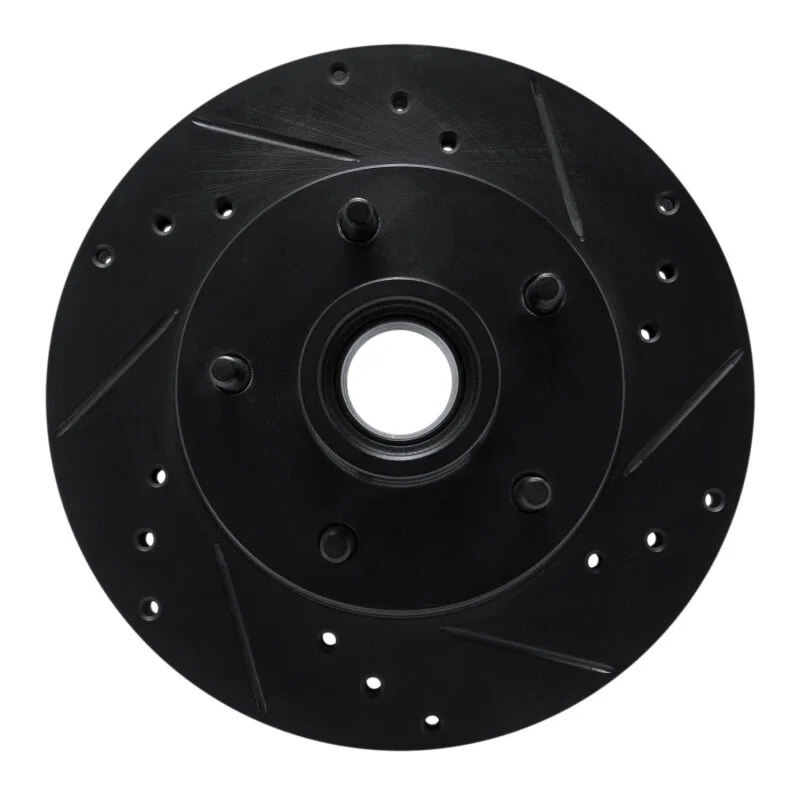 R1 Concepts 633-47007R, R1 78-78 Buick Century Front Right Drilled & Slotted Black Brake Rotor