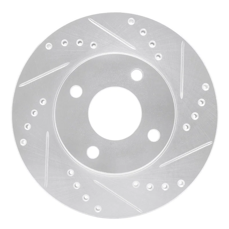 R1 Concepts 631-54045R, R1 00-15 Ford Ecosport (Mexico) Front Right Drilled & Slotted Silver Brake Rotor
