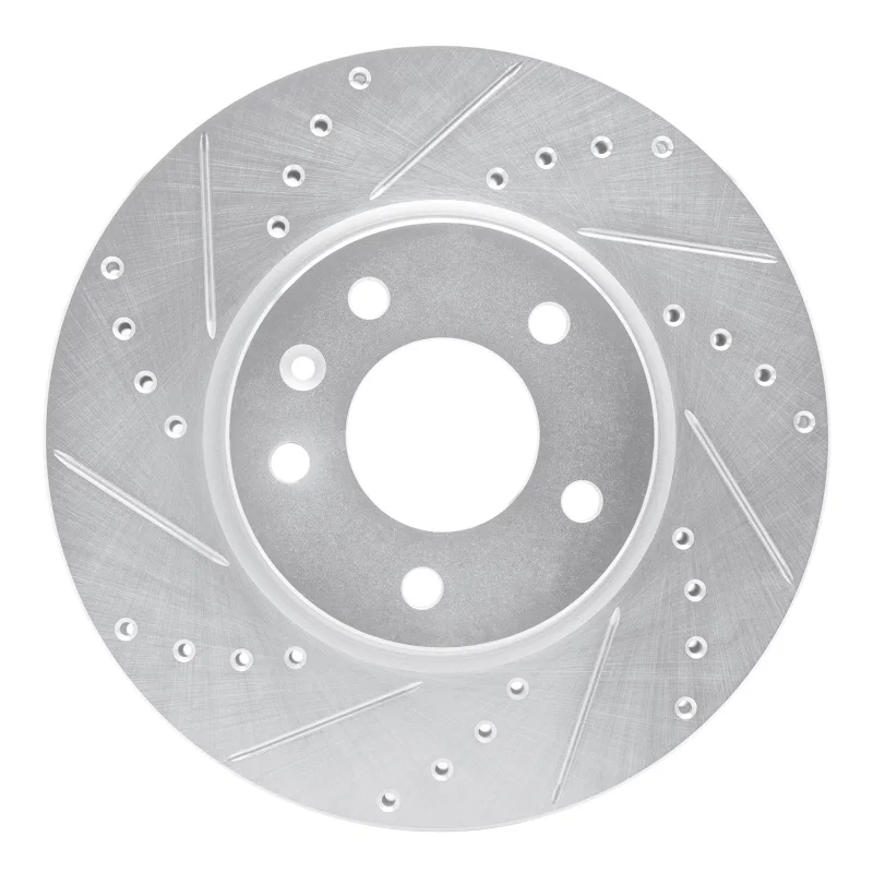 R1 Concepts 631-45045L, R1 11-25 Buick Encore GX Front Left Drilled & Slotted Silver Brake Rotor