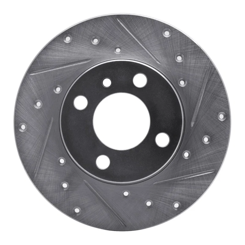 R1 Concepts 631-31006R, R1 77-83 BMW 320I (USA/Canada) Front Right Drilled & Slotted Silver Brake Rotor