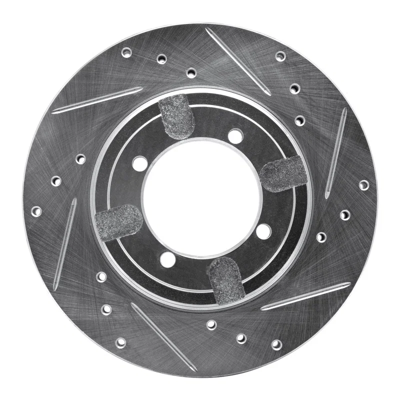 R1 Concepts 631-72009R, R1 84-90 Dodge COLT Front Right Drilled & Slotted Silver Brake Rotor
