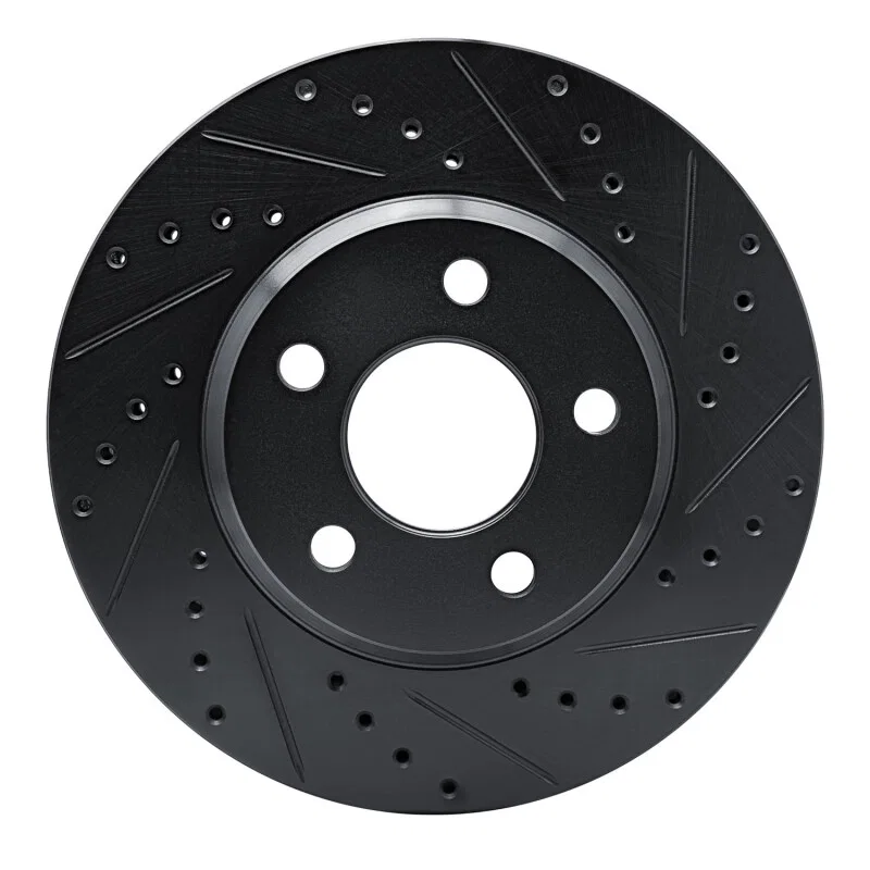 R1 Concepts 633-47032R, R1 05-05 Buick LeSabre Front Right Drilled & Slotted Black Brake Rotor