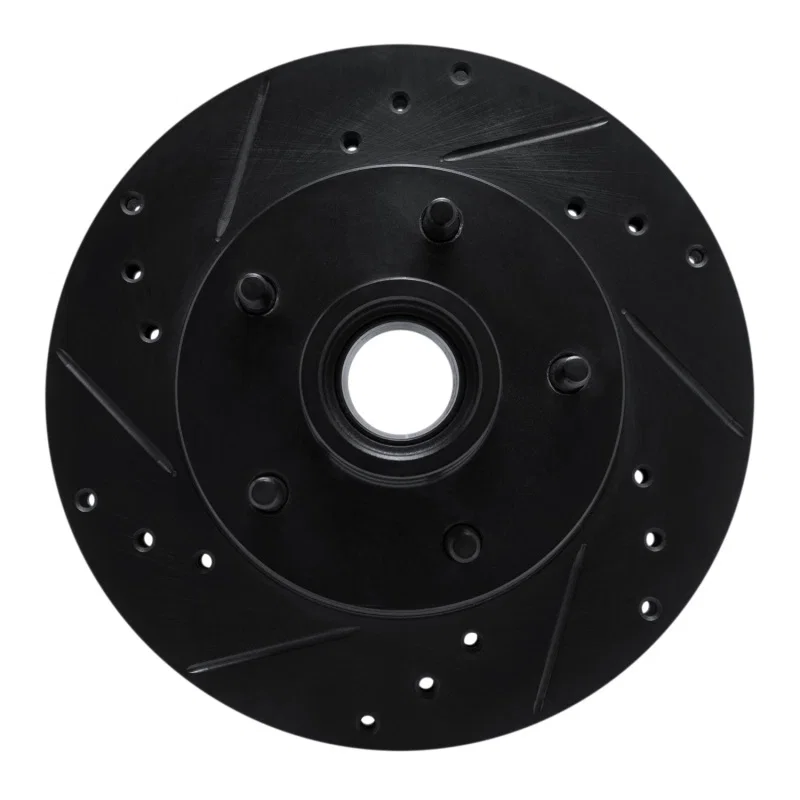 R1 Concepts 633-47007L, R1 78-78 Buick Regal Front Left Drilled & Slotted Black Brake Rotor