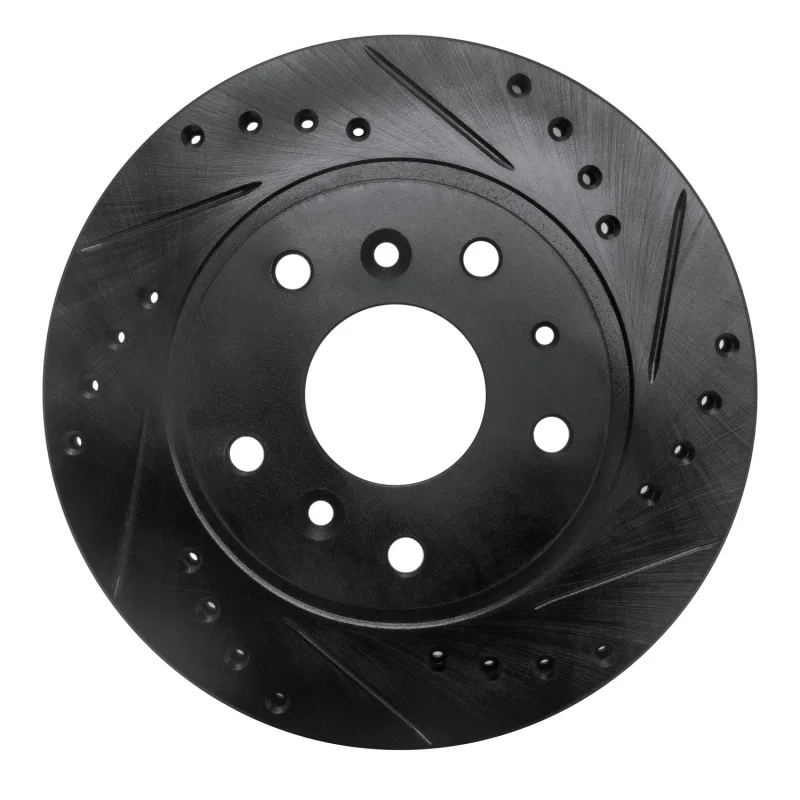 R1 Concepts 633-80016R, R1 88-92 Ford Probe Front Right Drilled & Slotted Black Brake Rotor