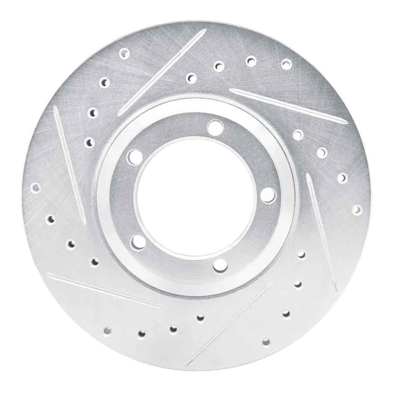 R1 Concepts 631-92051L, R1 03-05 Dodge H100 (Mexico) Front Left Drilled & Slotted Silver Brake Rotor
