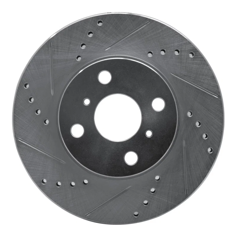 R1 Concepts 631-91002L, R1 04-06 Scion XA Front Left Drilled & Slotted Silver Brake Rotor