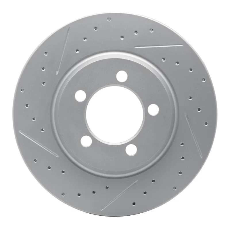 R1 Concepts 830-54043L, R1 65-66 Ford Galaxie Front Left Drilled & Slotted Geo-Carbon Rotor