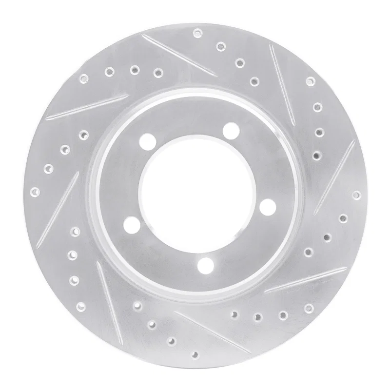 R1 Concepts 631-47030R, R1 67-70 Chevrolet Impala Front Right Drilled & Slotted Silver Brake Rotor
