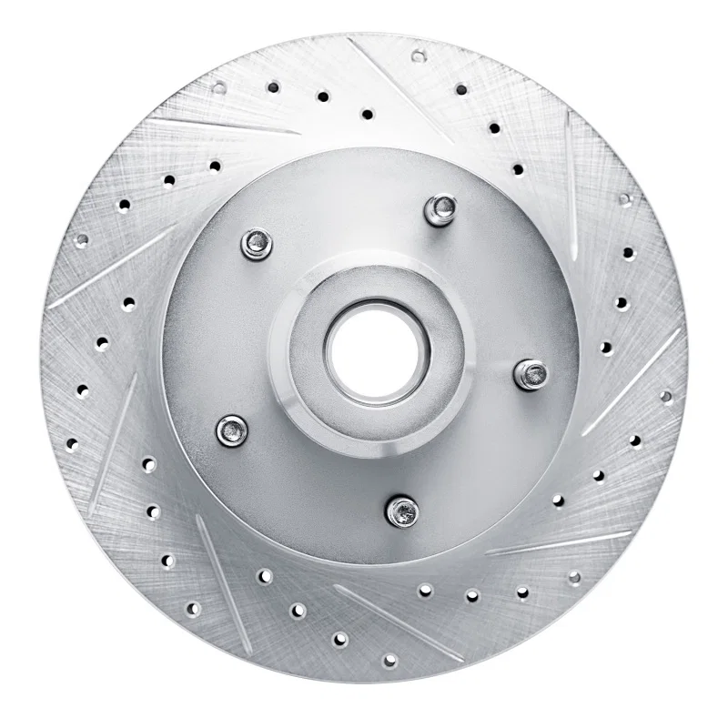 R1 Concepts 631-40074R, R1 94-02 Dodge B1500 Front Right Drilled & Slotted Silver Brake Rotor