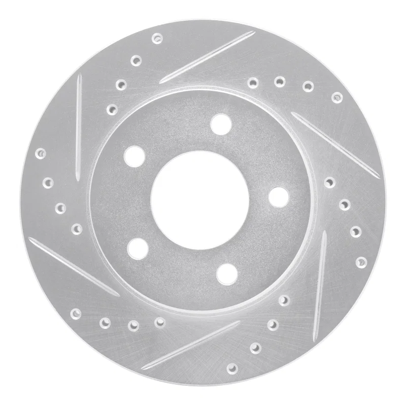 R1 Concepts 631-45021L, R1 01-07 Buick Rendezvous Front Left Drilled & Slotted Silver Brake Rotor