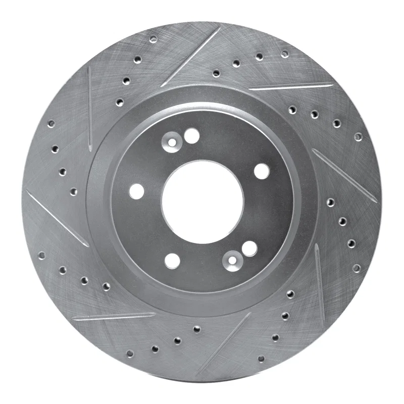 R1 Concepts 631-21030L, R1 15-20 Kia SORENTO Front Left Drilled & Slotted Silver Brake Rotor