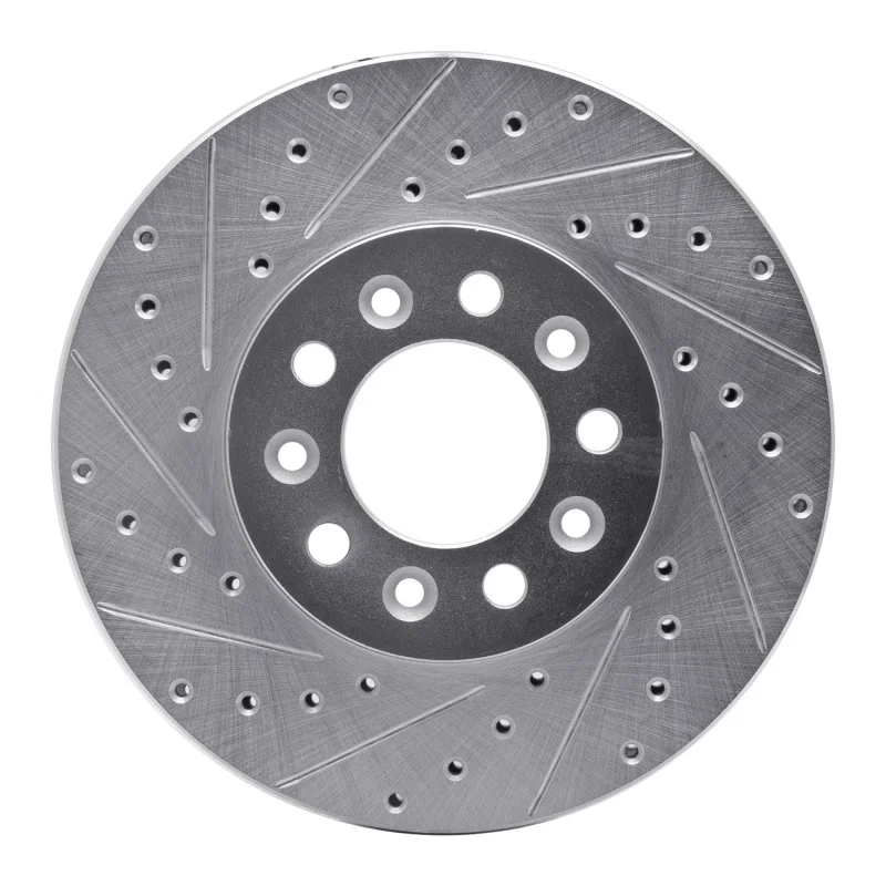R1 Concepts 631-54085L, R1 99-03 Ford Windstar Front Left Drilled & Slotted Silver Brake Rotor