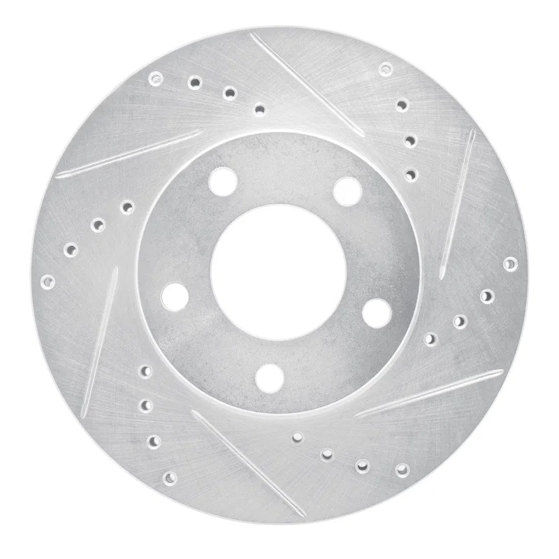 R1 Concepts 631-54177R, R1 01-07 Ford Escape Front Right Drilled & Slotted Silver Brake Rotor
