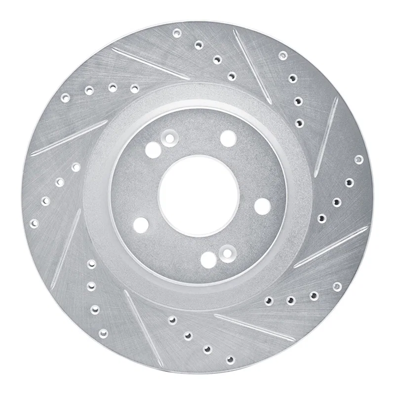 R1 Concepts 631-21030R, R1 15-20 Kia SORENTO Front Right Drilled & Slotted Silver Brake Rotor
