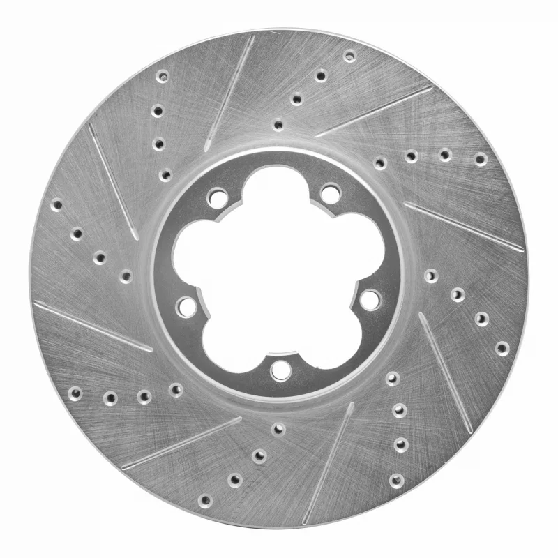 R1 Concepts 631-54230L, R1 15-25 Ford Transit-350 HD/DRW Front Left Drilled & Slotted Silver Brake Rotor