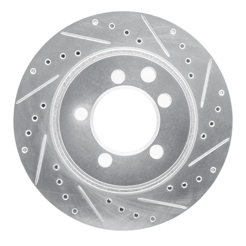 R1 Concepts 631-40053R, R1 74-81 Dodge W150 Front Right Drilled & Slotted Silver Brake Rotor