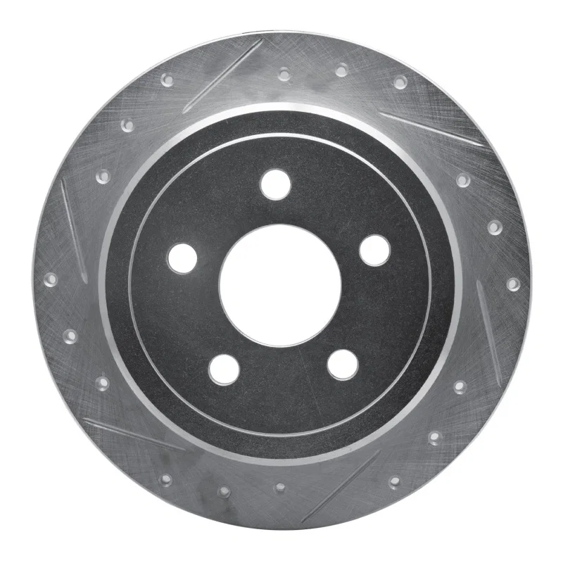 R1 Concepts 631-54137L, R1 95-03 Ford Windstar Rear Left Drilled & Slotted Silver Brake Rotor