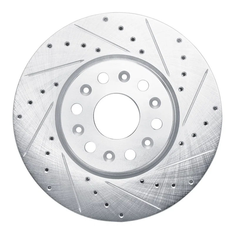 R1 Concepts 631-48090R, R1 17-25 Buick Enclave Front Right Drilled & Slotted Silver Brake Rotor