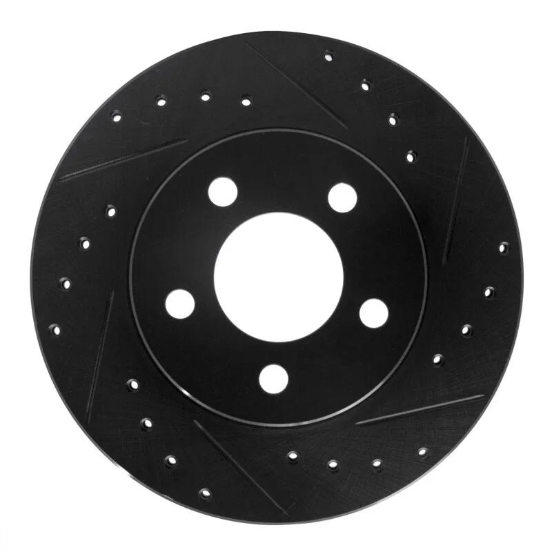 R1 Concepts 633-54144R, R1 95-02 Ford Ranger (USA/Canada) Front Right Drilled & Slotted Black Brake Rotor